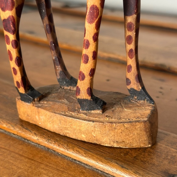 ✨Vintage Hand Carved Wood African Giraffe✨ - Picture 4 of 4